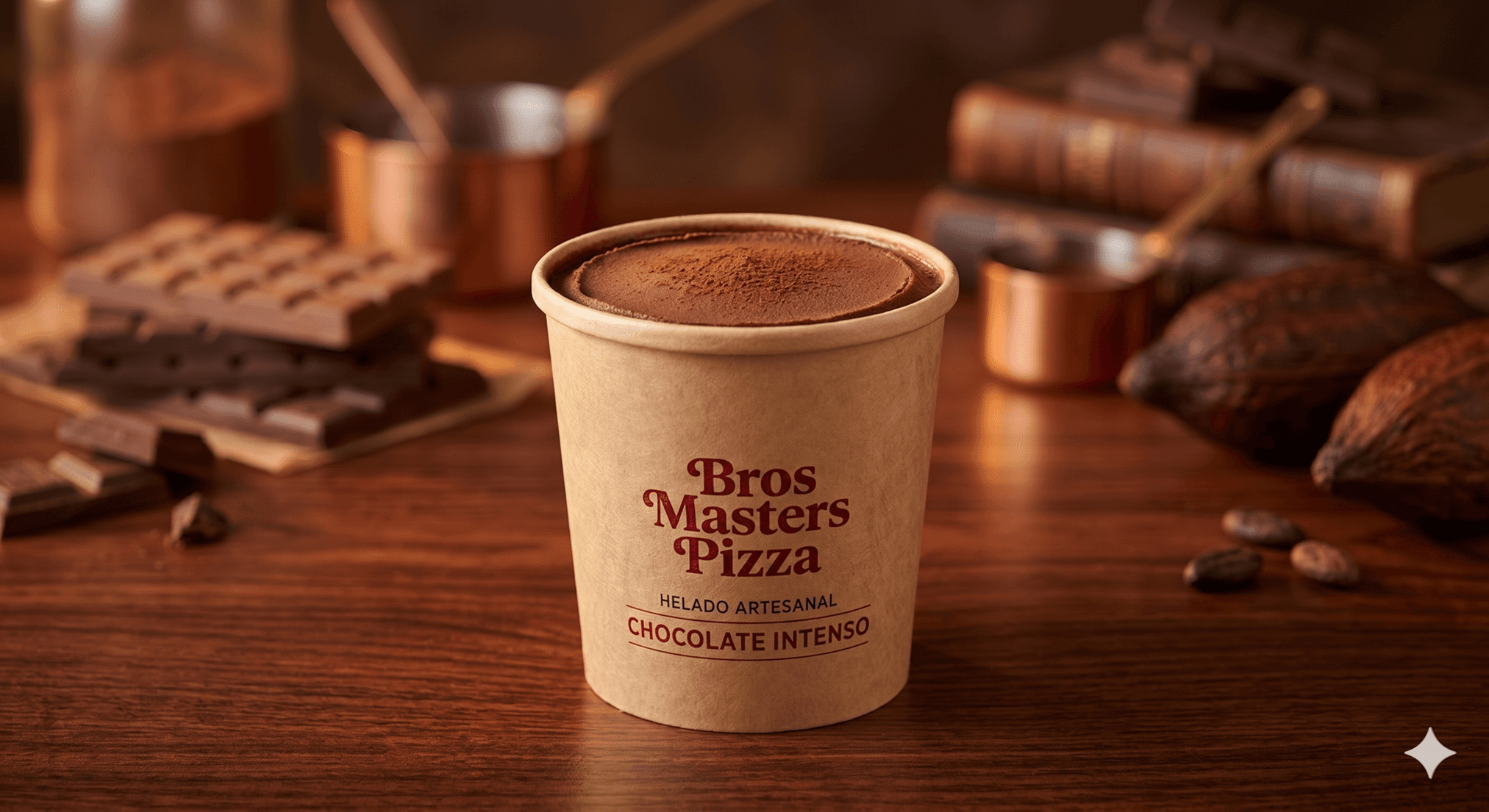Helado de chocolate